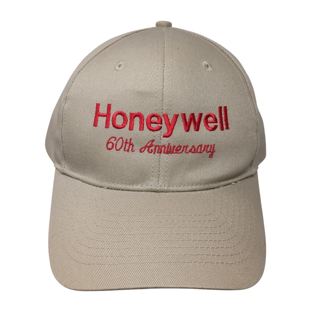 Honeywell 60th Anniversary Snapback Cap Beige One Size Adjustable Embroidered KC